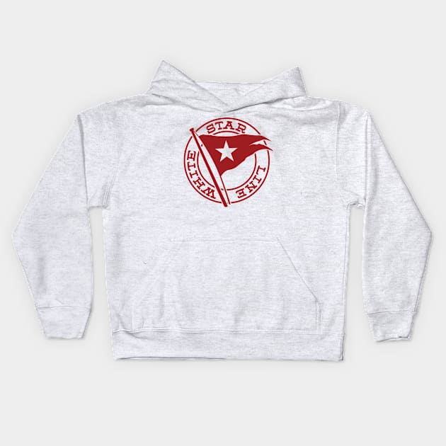 White Star Line Kids Hoodie by MindsparkCreative